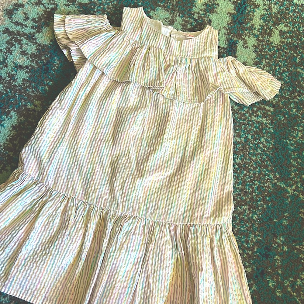 Cat & Jack Multi Off Shoulder Dress M 7/8